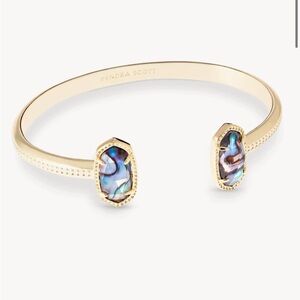 Kendra Scott Elton Gold Cuff Bracelet in Abalone Shell
